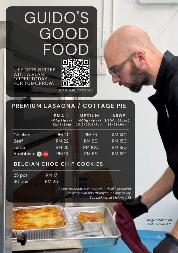 Guido's Good Food menu and pricing - lasagna, cottage pie, and cookies